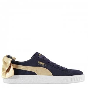 Image of Puma Bow Ladies Trainers - Peacoat-Metalli
