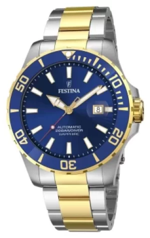 Image of Festina Mens Automatic 44mm Blue Dial F20532/1 Watch