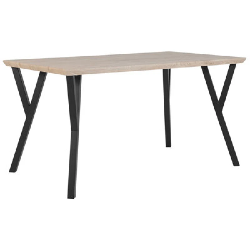 Image of Beliani Dining Table Bravo Light Brown 140 Cm 80 Cm