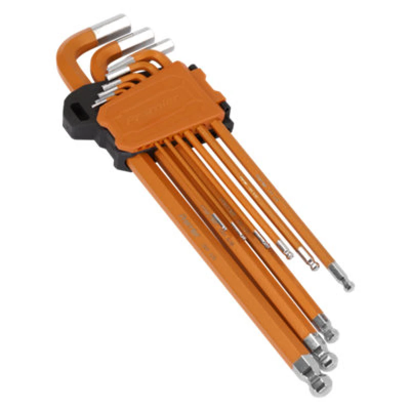 Image of Sealey Sealey AK7175 Premier Imperial Extra-Long Ball-End Hex Key Set 9pc SEAL_AK7175