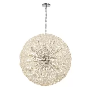 Image of Salisbury Ceiling Pendant 1.2m Sphere 64 Light G9 Polished Chrome, Crystal