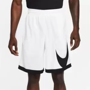 Image of Nike M Nbb Dri-Fit Hbr 10" 3.0 Shorts, White/Black, Male, Basketball Shorts, DH6763-100