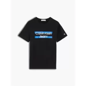 Image of Calvin Klein Jeans Maxi Block Logo T-Shirt - Black