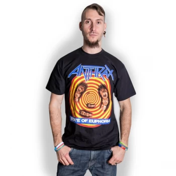Image of Anthrax - State of Euphoria Unisex Large T-Shirt - Black