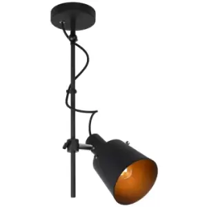 Image of Lucide QUINNY - Tall Ceiling Spotlight - 1xE27 - Black