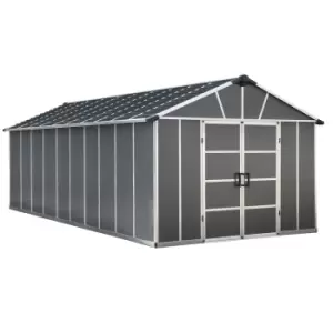 Image of Palram - Canopia Yukon Shed 11 x 21.3ft - Dark Grey