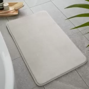 Image of Catherine Lansfield Anti-Bacterial Memory Foam Bath Mat, Natural