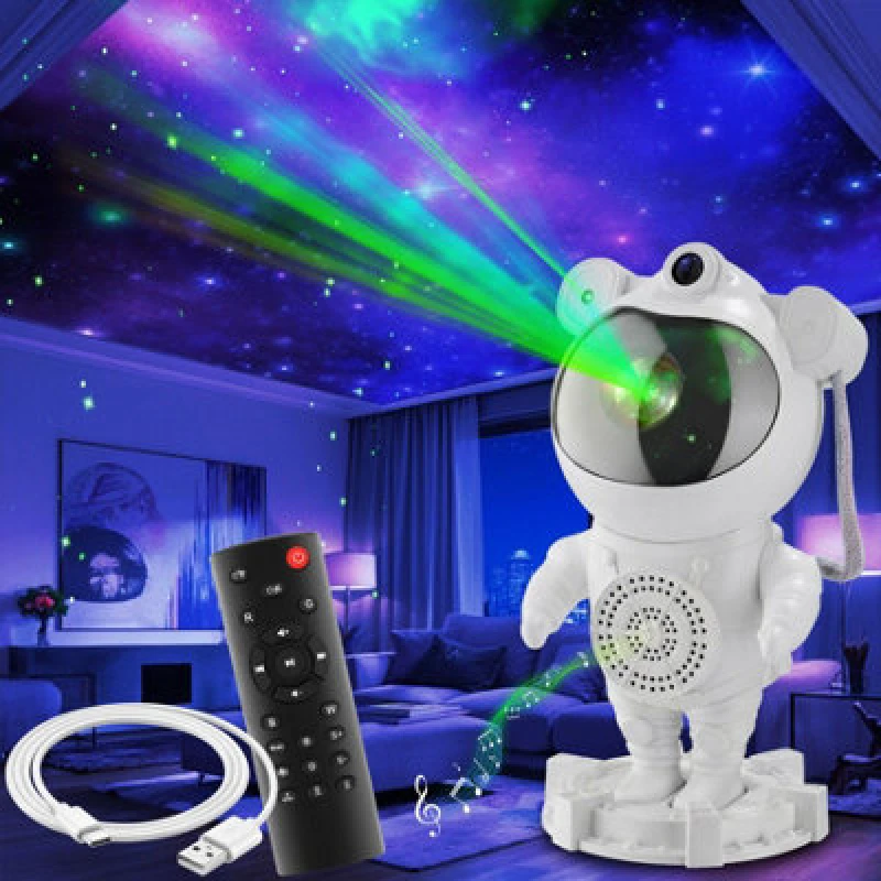 Image of Tectake LED Starry Sky Projector Astronaut - With Bluetooth And Remote Control - White