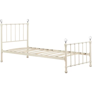Image of Birlea - Jessica Metal Childrens Bed Cream 3ft Single 90 cm