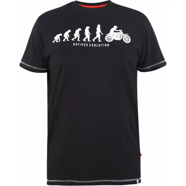 Image of D555 by Duke Duke Mens Big Size - Runton - Evolution Print Cotton Crew