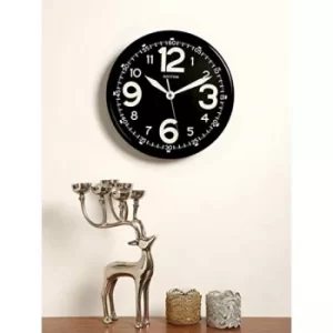 Image of Rhythm Luminous Dial Black Wall Clock