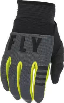 Image of Fly Racing F-16 Motocross Gloves, grey-yellow Size M grey-yellow, Size M