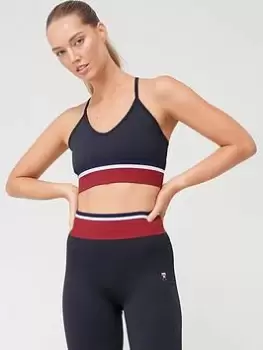 Image of Tommy Sport Low Intensity Seamless Bra - Navy, Size S, Women