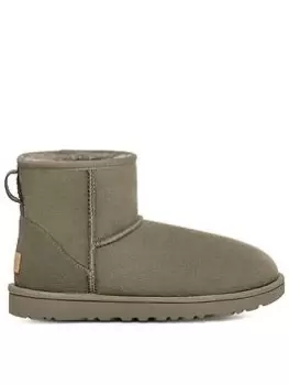 Image of UGG Classic Mini II Ankle Boots - Moss Green, Size 8, Women
