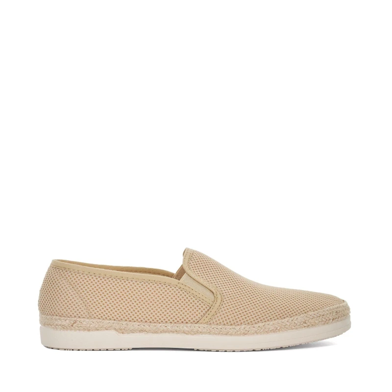 Image of Dune London Mens Ferdo Canvas Slip On Espadrilles Beige male 7 (41)