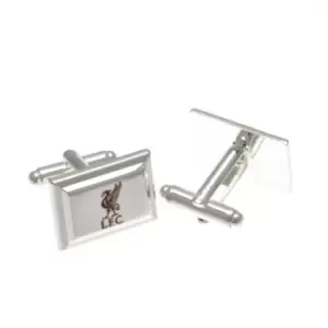 Image of Liverpool FC Silver Plated Cufflinks (One Size) (Silver)
