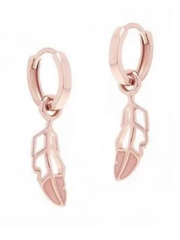 Image of All We Are Feather Hoop Earring