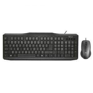 Image of Trust Wired and Mouse - Black keyboard USB