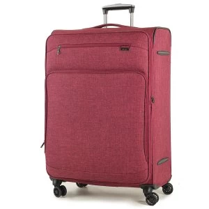 Image of Rock Madison Large Lightweight Expandable 4-Wheel Suitcase - Burgundy