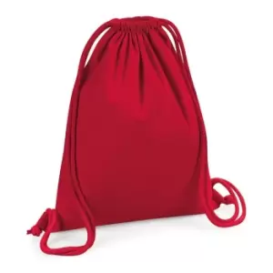 Image of Westford Mill Cotton Drawstring Bag (One Size) (Red)