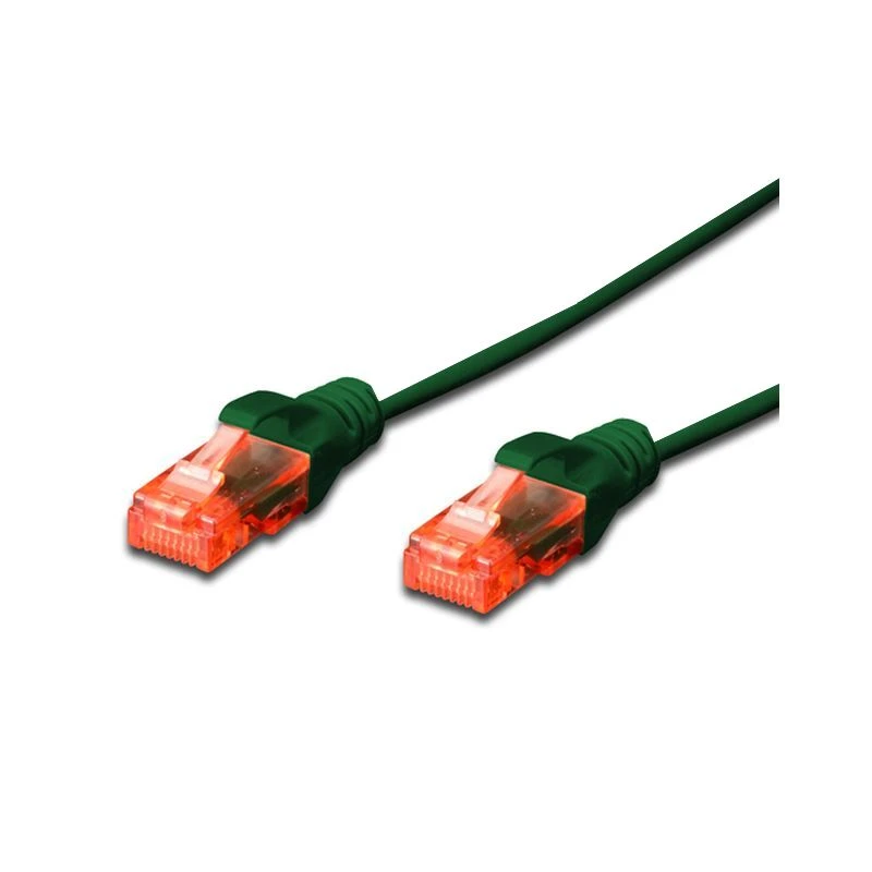 Image of FDL SLIM 1M CAT.6 UTP LSZH PATCH CABLE - GREEN (SNAGPROOF)
