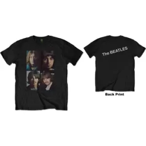 Image of The Beatles - White Album Faces Unisex Small T-Shirt - Black