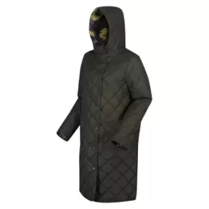 Image of Regatta Orla Kiely Quilted Midi Reversible Jacket - DkKh/WnHeYel