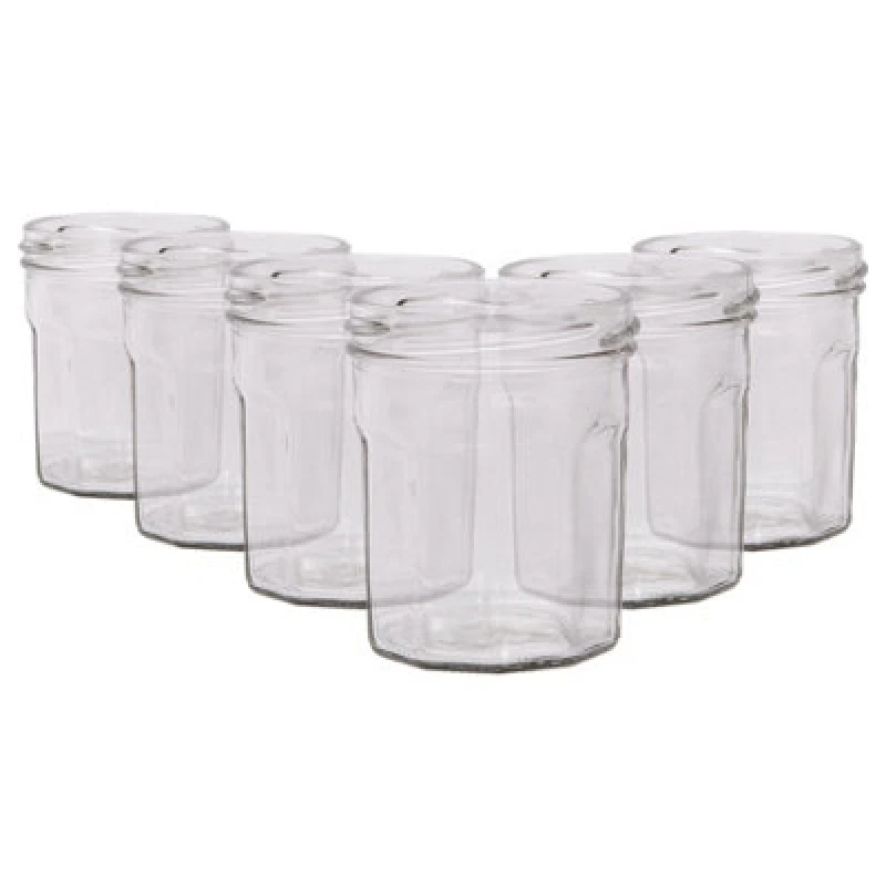 Image of Argon Tableware Glass Jam Jars - 150ml - Pack Of 6