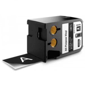 Image of Dymo 1868799 White on Black Label Tape 41mm x 7m