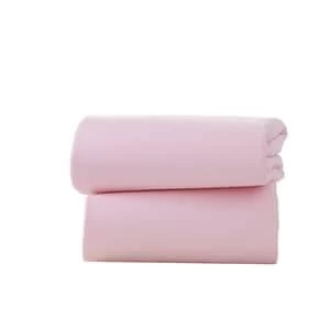 Image of Clair de Lune Pack of Two Fitted Moses Sheets - Pink