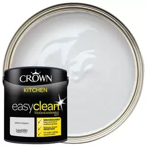 Image of Crown Easyclean Matt Emulsion Kitchen Paint - Splash of Pepper - 2.5L