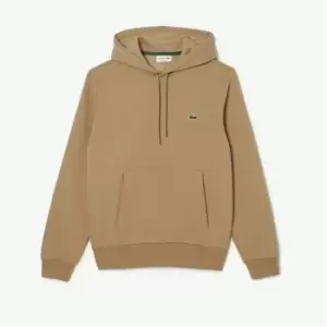 Image of Lacoste Basic Fleece Hoodie - Brown