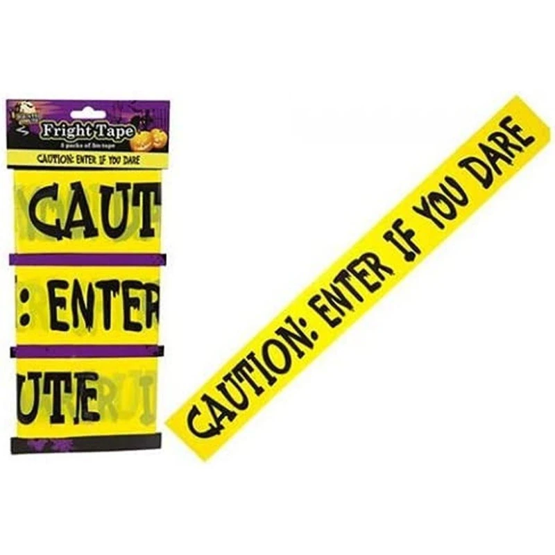 Image of Haunted House Halloween Printed Fright Tape 3X 3 Meters Multi