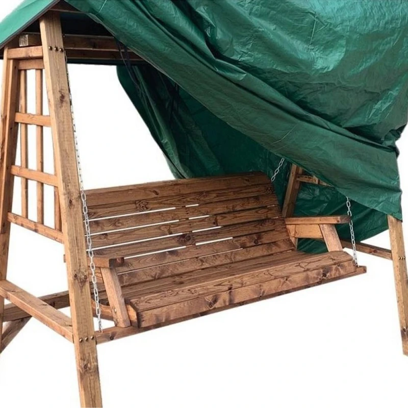 Image of Charles Taylor Deluxe Fitted Two Seater Swing Cover - L130 x W176 x H200cm in Green Green Unisex