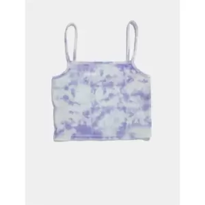 Image of Skinny Dip Velvet Crop Vest - Blue