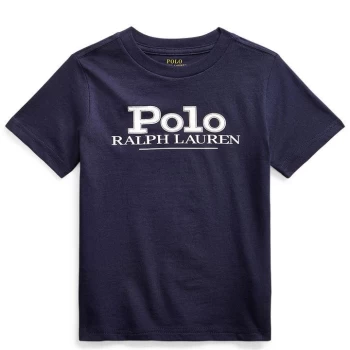 Image of Polo Ralph Lauren Graphic Logo T Shirt - Cruise Navy