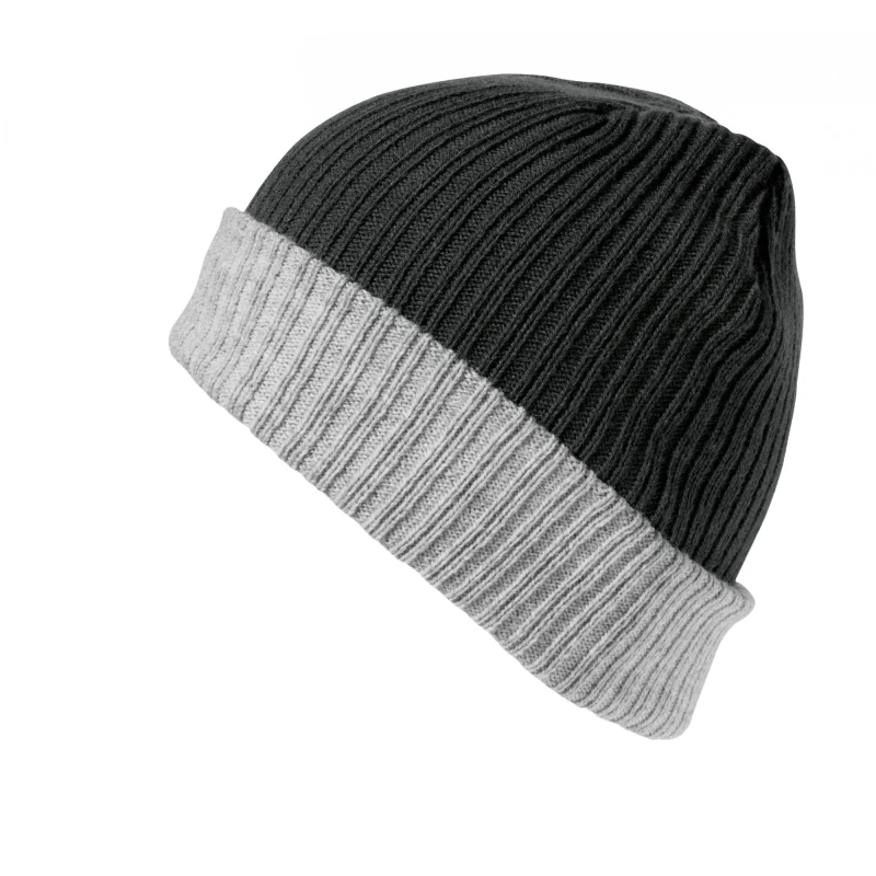 Image of Result Result Men Winter Essentials Double Layer Knitted Hat in Black One Size Male 5057080699568
