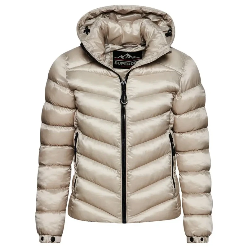 Image of Superdry Womens Puffer jacket Superdry Everest Beige Female S