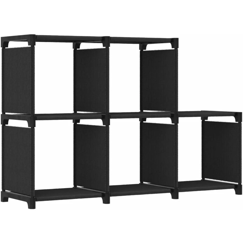 Image of VIDAXL Vidaxl - 5-Cube Display Shelf Black 103x30x72.5cm Fabric 8720286042595