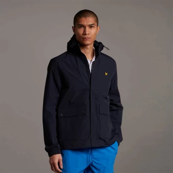 Image of Mens Hooded Pocket Jacket - Dark Navy - L