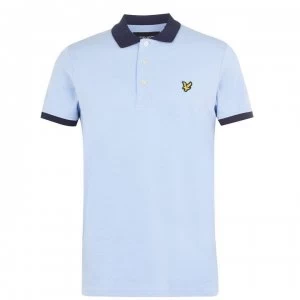 Image of Lyle and Scott Contrast Collar Polo Shirt - Blue/Navy Z811