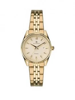 Image of Accurist Champagne Date Dial Gold Stainless Steel Bracelet Ladies Watch