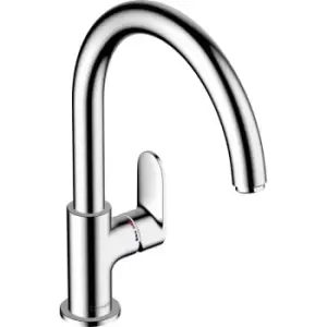 Image of Hansgrohe Vernis Blend Mono Mixer Kitchen Tap in Chrome Brass
