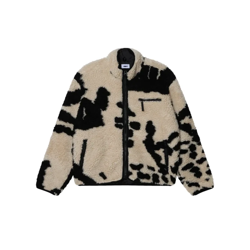 Image of Obey Womens fleece Obey Shaggy Sherpa Beige Female M