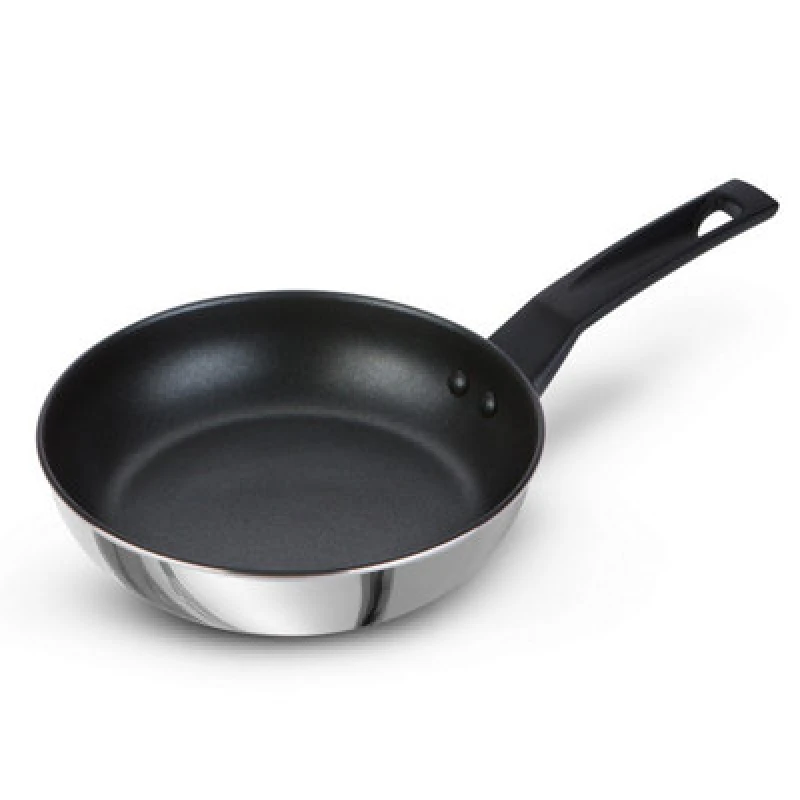 Image of Prestige Fry Pan in Stainless Steel with Ergonomic Handle, Non Stick - 31cm Silver