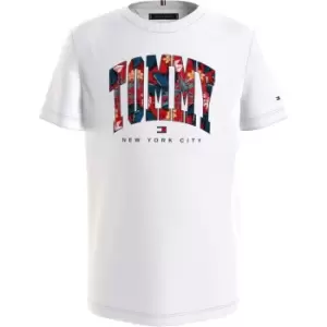 Image of Tommy Hilfiger Tropical Varsity Tee S/S - White