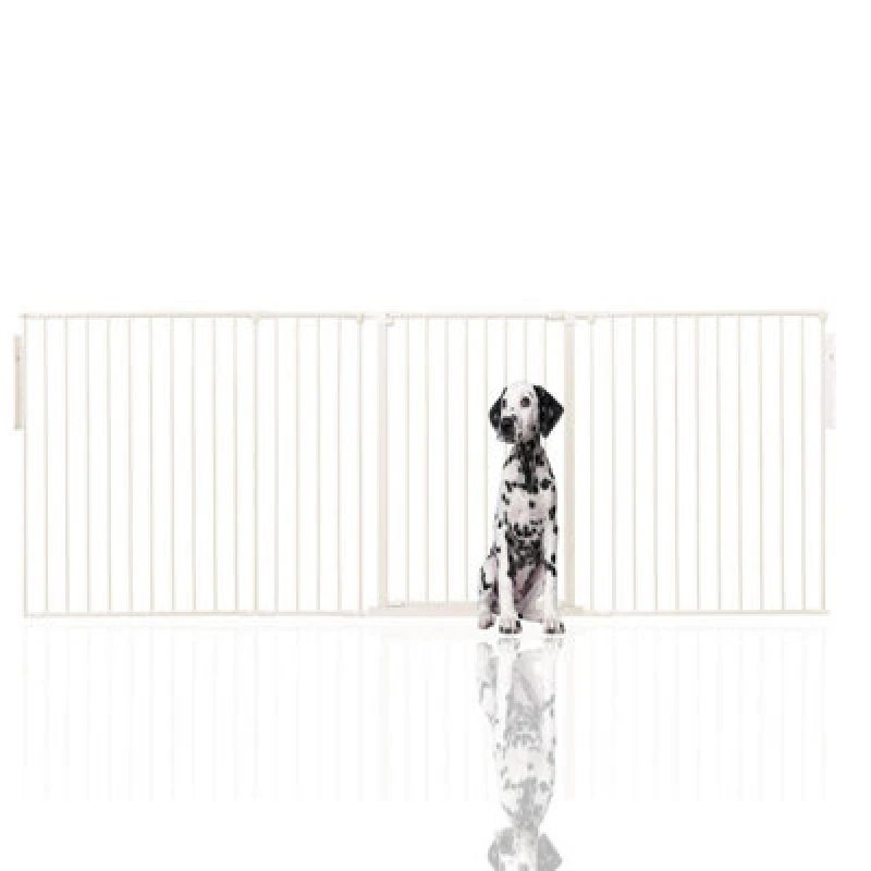Image of Bettacare Premium Extra Tall Multi Panel Flexible Dog Barrier, Up To 272Cm Wide, White, 105Cm Tall