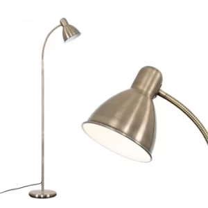 Image of Flexi Neck Floor Lamp in Antique Brass