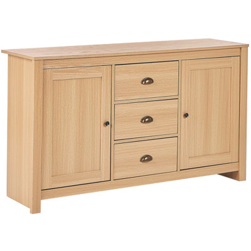 Image of Beliani 2 Door Sideboard Lansin Light Brown