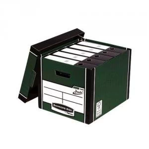 Image of Fellowes Premium Presto Tall Box Green Pack 10 35179FE